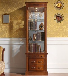 Витрина Panamar 807.001 + тумба Panamar 837.000 цвет орех, вишня