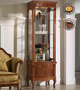 Витрина Panamar 807.001 + тумба Panamar 887.000 цвет орех, вишня