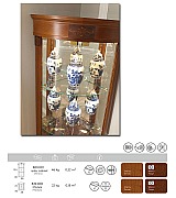 Угловая витрина Panamar 809.001 + тумба Panamar 839.000 цвет орех, вишня