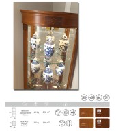 Угловая витрина Panamar 809.001 + тумба Panamar 839.000 цвет орех, вишня