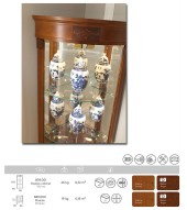 Угловая витрина Panamar 809.001 + тумба Panamar 889.000 цвет орех, вишня