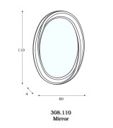 Зеркало Panamar 308.110 цвет вишня cerezo
