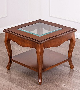 Журнальный стол Disemobel 53/C Cristal cerezo-5 цвет вишня стеклянная столешница 