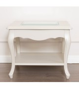 Журнальный стол Disemobel 53/C Cristal vainilla цвет белый стеклянная столешница 