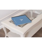 Журнальный стол Disemobel 53 Cristal vainilla цвет белый стеклянная столешница 