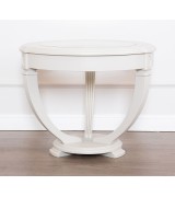 Журнальный стол Disemobel 66/C Cristal vainilla цвет белый стеклянная столешница 