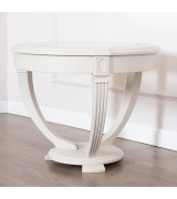 Журнальный стол Disemobel 66/C Cristal vainilla цвет белый стеклянная столешница 