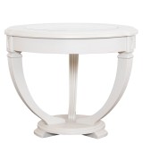 Журнальный стол Disemobel 66/C Cristal vainilla цвет белый стеклянная столешница 