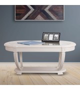 Журнальный стол Disemobel 66 Cristal vainilla цвет белый стеклянная столешница 