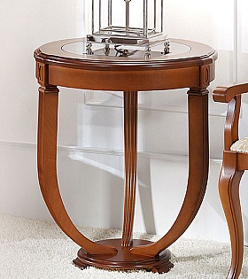 Журнальный стол Disemobel 67 Cristal cerezo-5 цвет вишня стеклянная столешница 