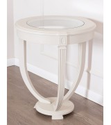 Журнальный стол Disemobel 67 Cristal vainilla цвет белый стеклянная столешница 