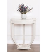 Журнальный стол Disemobel 67 Cristal vainilla цвет белый стеклянная столешница 