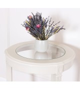 Журнальный стол Disemobel 67 Cristal vainilla цвет белый стеклянная столешница 