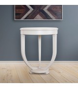 Журнальный стол Disemobel 67 Cristal vainilla цвет белый стеклянная столешница 