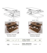 Журнальный стол трансформер Disemobel 142 nogal americano-1 цвет американский орех Журнальный стол трансформер Disemobel 142 nogal americano-1 цвет американский орех