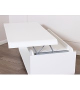 Журнальный стол трансформер Disemobel 148 blanco mate цвет белый матовый