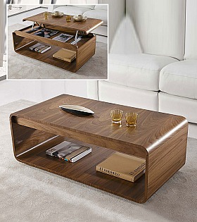 Журнальный стол трансформер Disemobel 148 nogal americano-1 цвет американский орех