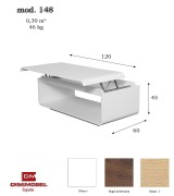 Журнальный стол трансформер Disemobel 148 nogal americano-1 цвет американский орех Журнальный стол трансформер Disemobel 148 nogal americano-1 цвет американский орех