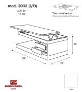 Журнальный стол трансформер Disemobel 2033 blanco цвет белый