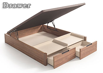 Основание кровати канапе Drawer Twin 3D Contorno фабрика Koala Beds Испания