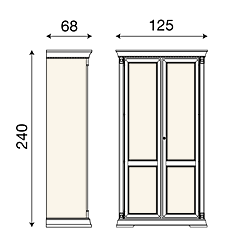 размер шкаф 2-х дверный Palazzo Ducale фабрика Bakokko Италия