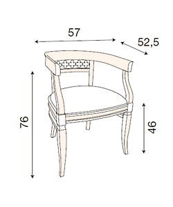 размер кресло Палаццо Дукале 71BO01PL фабрика Bakokko Италия