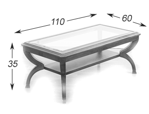 Размеры: стол Toledo nogal T.GS626.112.00